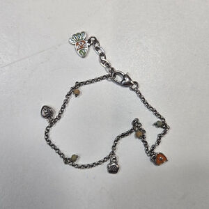 Brighton Bracelet or Anklet Sea Love Havana Fish Silvertone Multicolor Charm